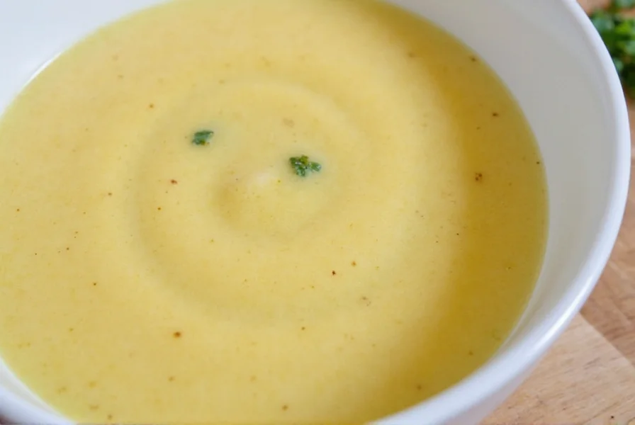 Freshly made ginger sauce in glass bowl with ginger root and soy sauce bottle