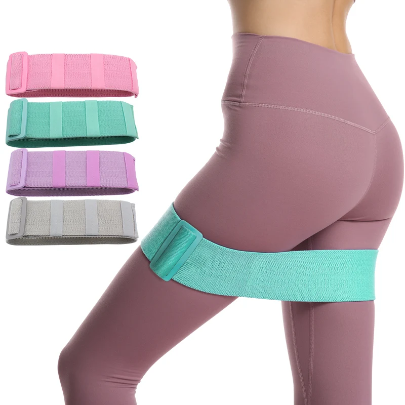 

2020 Home Workout Fabric Non Slip Adjustable Booty Bands, Widened Cotton Womens Hip Training Adjustable Resistance Bands