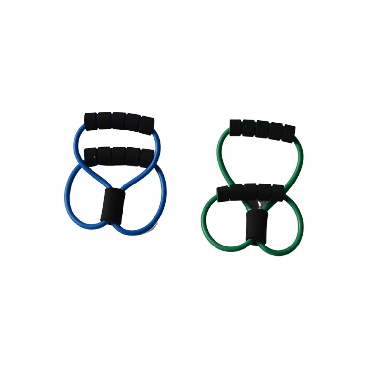 

Sport Equipment Gym and House Elastic Resistance Band 8 Shape Yoga Pilates Pull Rope, Black,yellow,green,blue