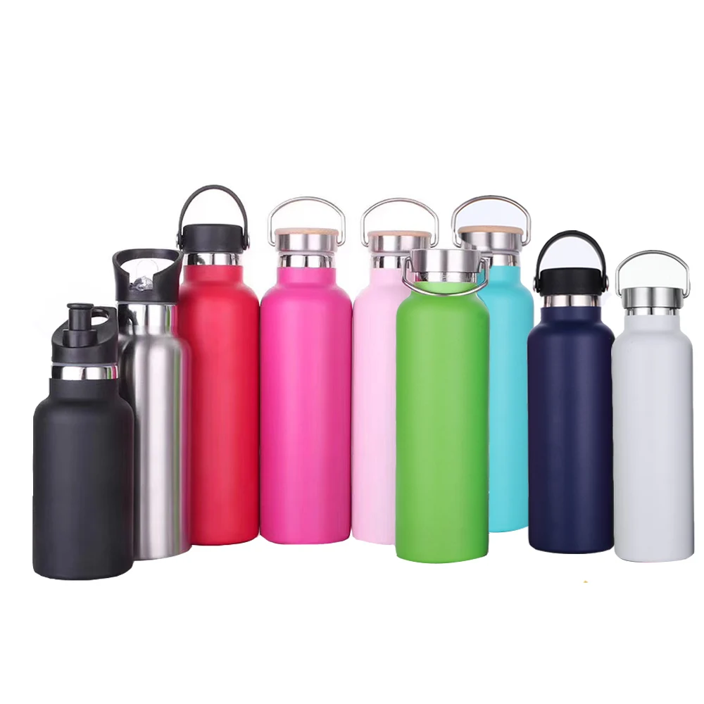 

500ml Vacuum Insulated Sport Bpa Free Stainless Steel Water Bottles Bamboo Lid Metal Sports Fitness Outdoors Bottle, Customized color