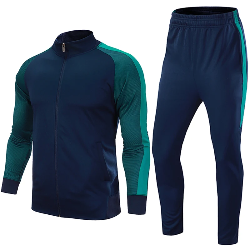 

Professional Nylon Plain Soccer Training Tracksuit Sports Suit with 9 Colors, Blue red orange black