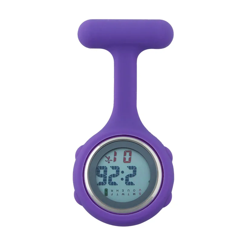 

Multicolor Silicone Pocket Digital Nurse Watch Brooch Watch Gifts OEM Rubber, Customized