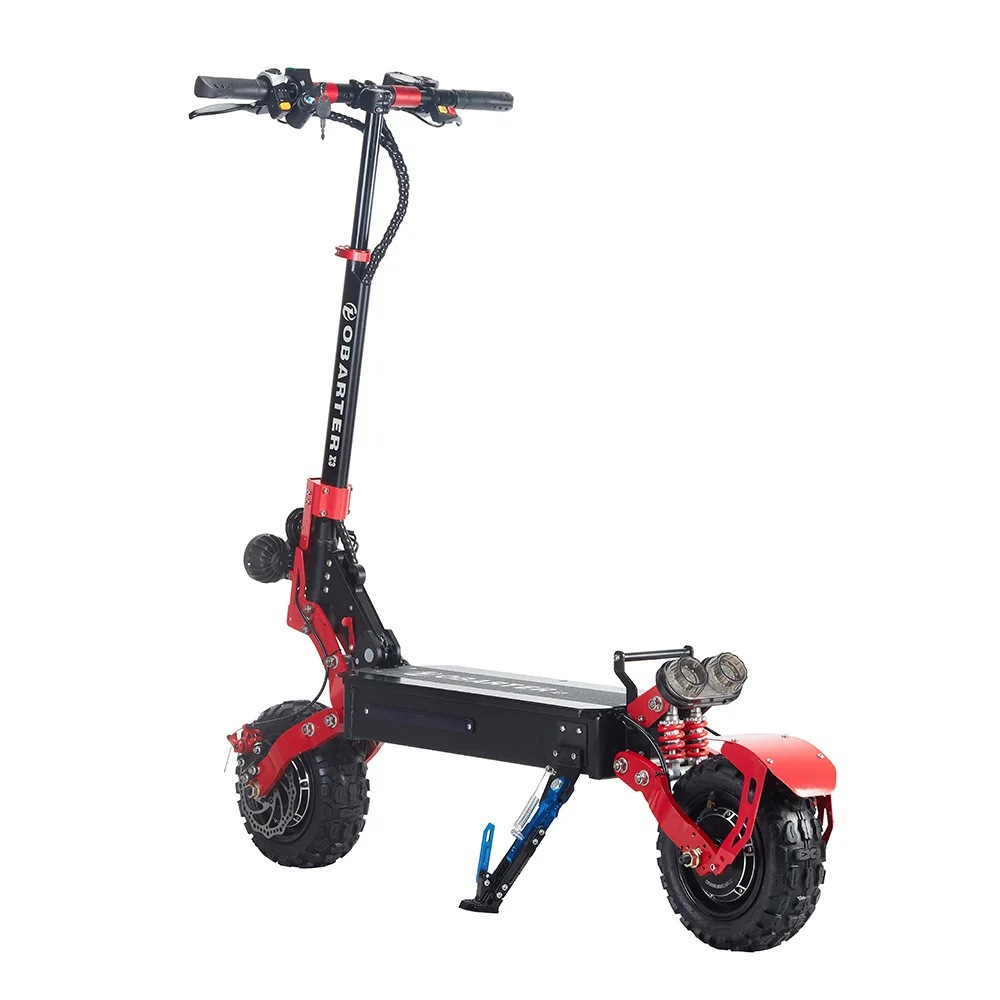 

New Off Road Kick Foldable Portable Scooter 2400w Two Wheels Adult Electric Scooter e-scooter eu warehouse, Black and red details