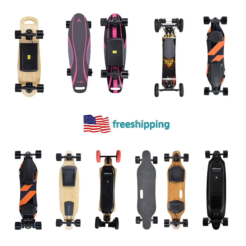 

USA WAREHOUSE FREE SHIPPING Mini Off road Hob Motor Remove Controller All Terrain fish Long board Electric Skateboard for Adults