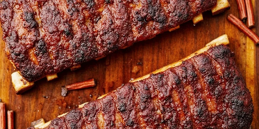 Ribs seasoned with star anise and clove