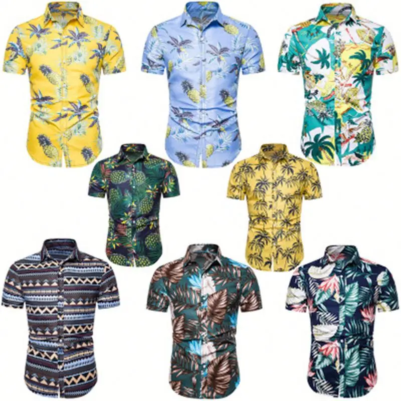 

Classic Men's Printed Shirts Casual Shirts Men's Beach Short-Sleeved Shirts Fashion Summer Hawaii, Customized colors