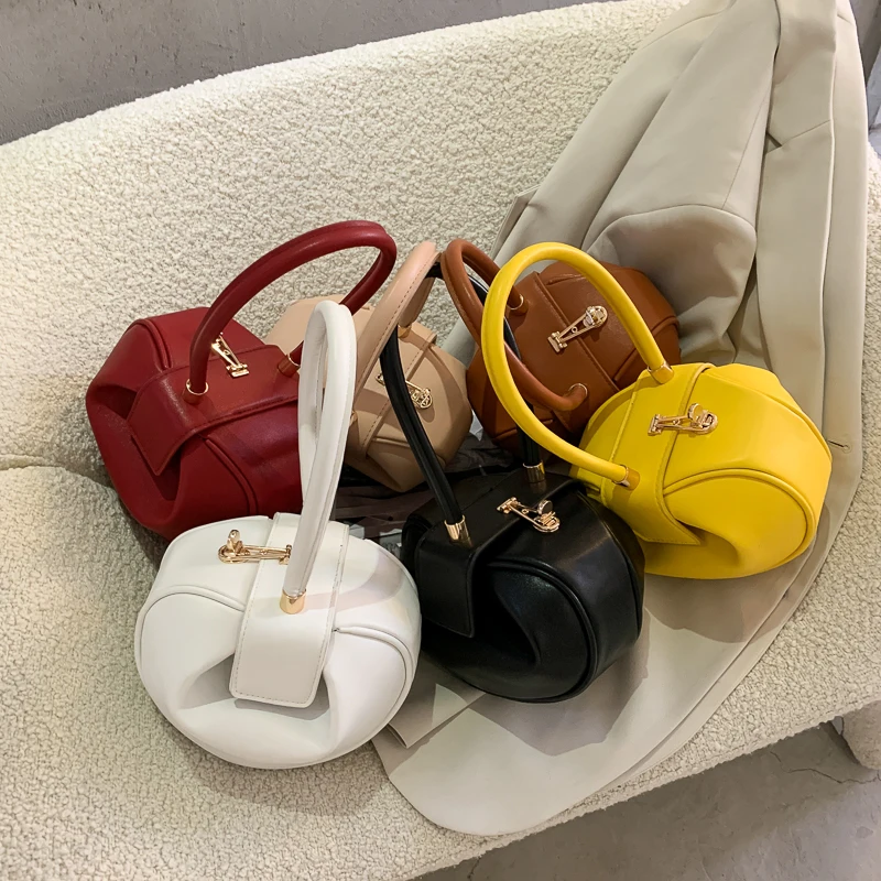 

New dumpling small vintage leather purses handbags women crossbody luxury bags designer shoulder bags, Multicolor