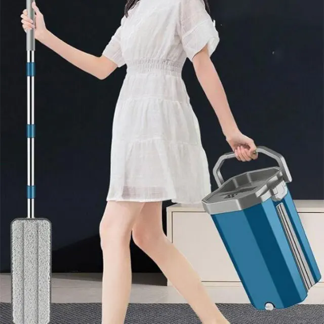 

2022 Hot Sale Spin Magic Mop Bathroom Set Mop Set Mop And Bucket Set For Household, Blue