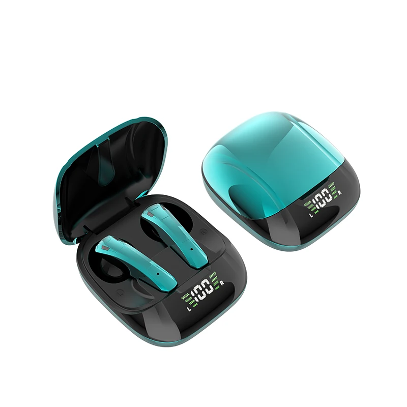 

New fashion high quality Tws 5.0 green wireless headset with microphone