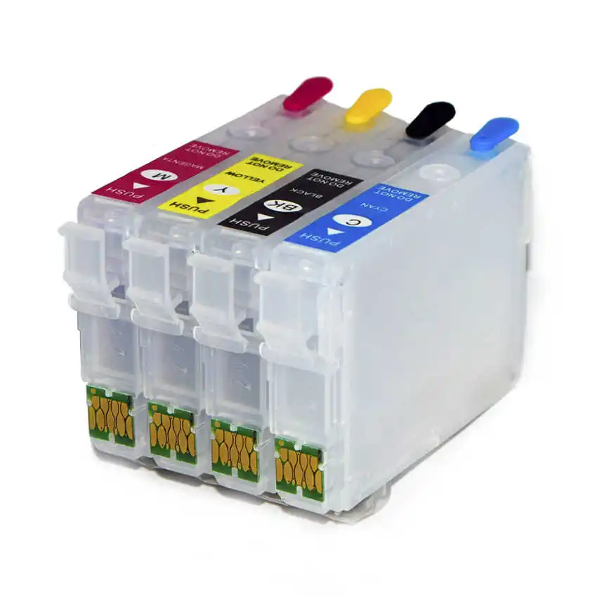 
FCOLOR 702XL T3451-T3454 20ML/PC Empty Refillable Ink Cartridge With Chip For Epson WorkForce Pro WF 4720 WF-3720 Printer 