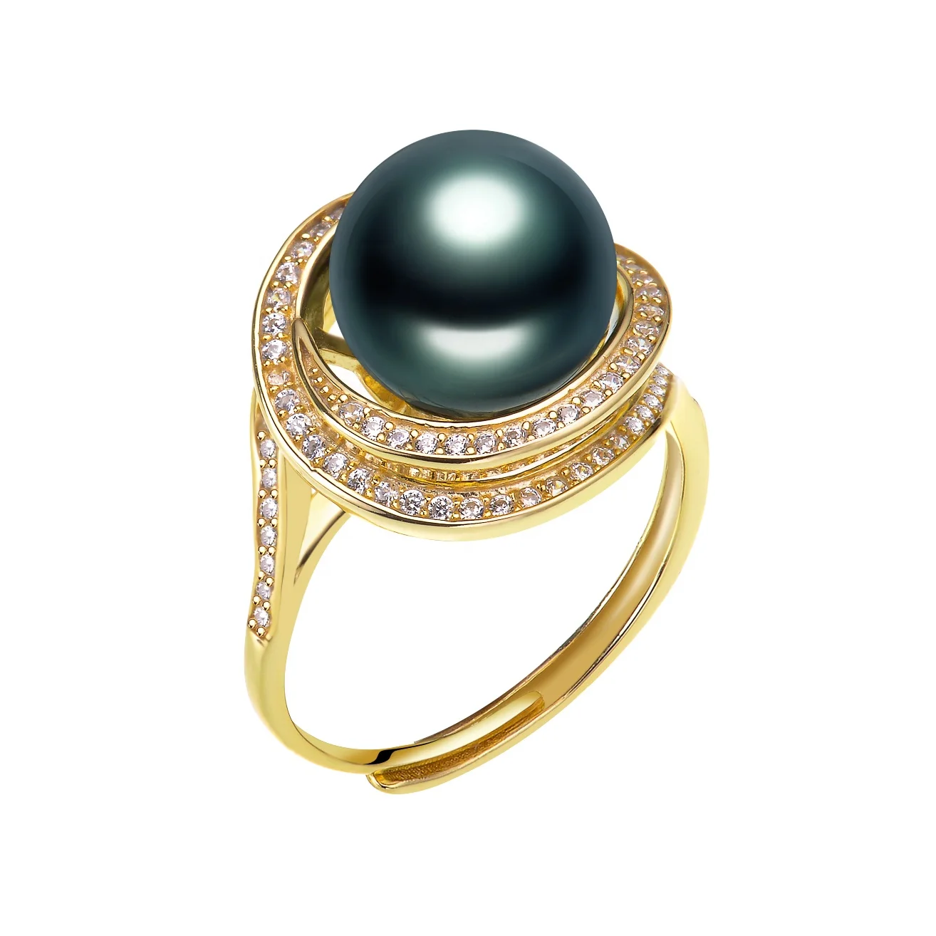 

Mysterious S925 Silver Plating 14K Serpentine Surround Pearl Ring Gift First Choice Real Seawater Pearls