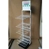 Wire metal cardboard floor display stand rack, Metal wire snacks potato chips display stand food display racks