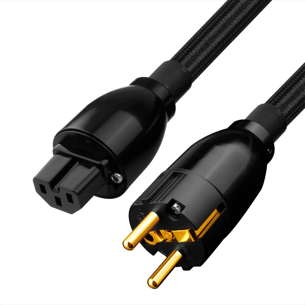 

YYAUDIO High Quality Pure Copper CRYO-156 Power Plug HIFI EU Schuko AC power cable HIFI Power Cable