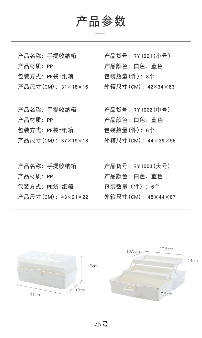 wholesale Portable household medical products Plastic First Aid Box plastic case -Empty Emergency medicine box