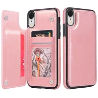 

Folding Secure Magnetic Closure Folding Phone Case with Card Holder Vintage Leather Wallet Case for iPhone Series