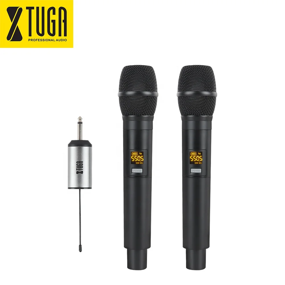 

New design 2 handheld professional custom dynamic vocal microphone, Black