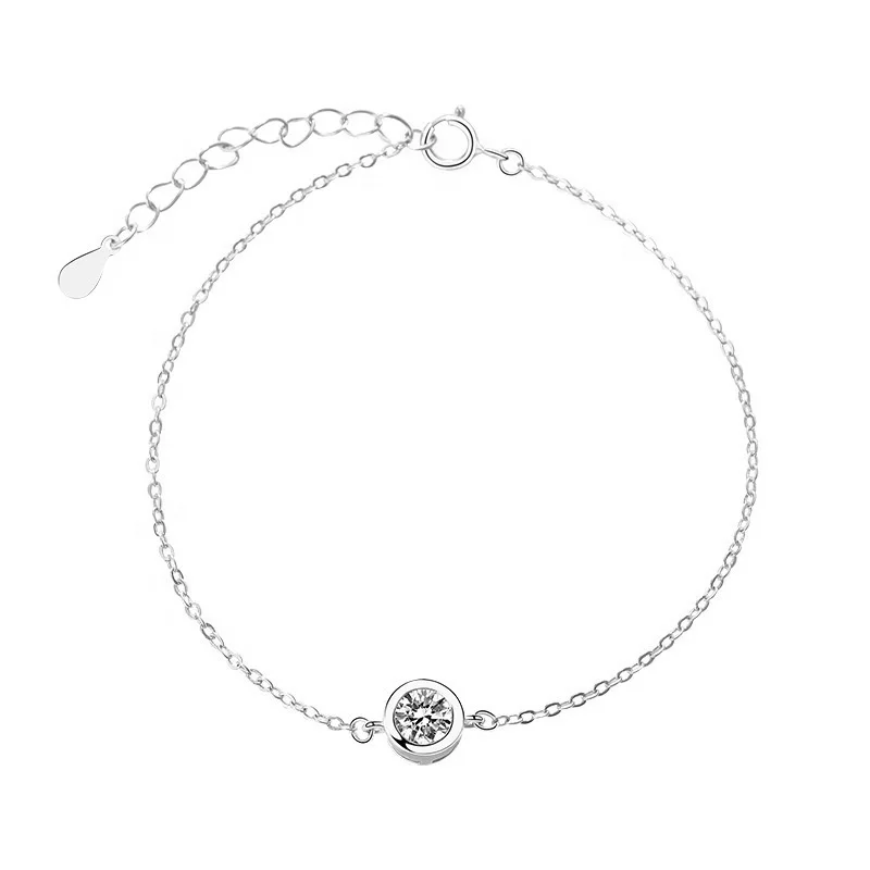 

High Quality Zircon Jewelry 925 Sterling Silver 925 Bracelets For Ladies, White