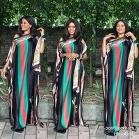 

African silk printed dress long dress