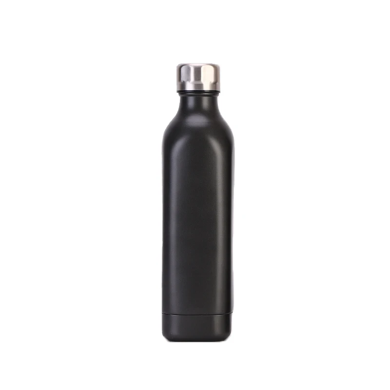

Stylish Square Water Bottle Black 500Ml Stainless Steel Water Bottles