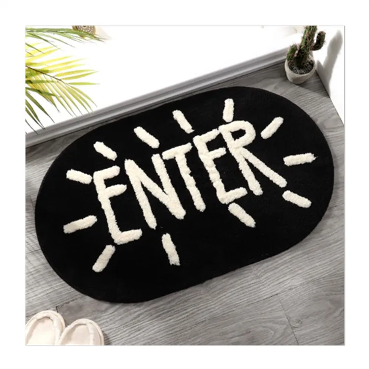 

Support Custom Entrance Door Mat Super Absorbent Bathroom Mats Quick Drying Bathroom Carpet Modern Simple Non-Slip Floor Mats