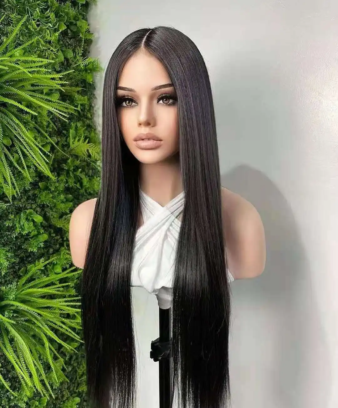 

100% Real Human Hair Bone Straight Lace Wig 4x4 Lace Front Wig