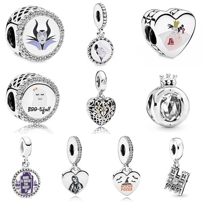 

2021 NEW Autumn Series 100% 925 Sterling Silver Witch Pendant Love Charm Fit Women DIY Bracelet Original Jewelry Set Gift