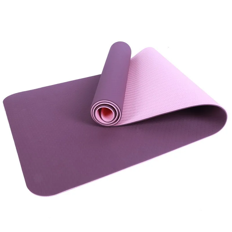 

Durable color Non slip Custom print exercise tpe folding yoga mat for sports, Purple+pink, dark blue+light blue, rose red+pink etc