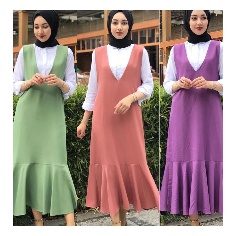 

Free shipping Islamic Clothing muslim casual Dress set Clothes Baju Abaya Arabic casual set, Customized color