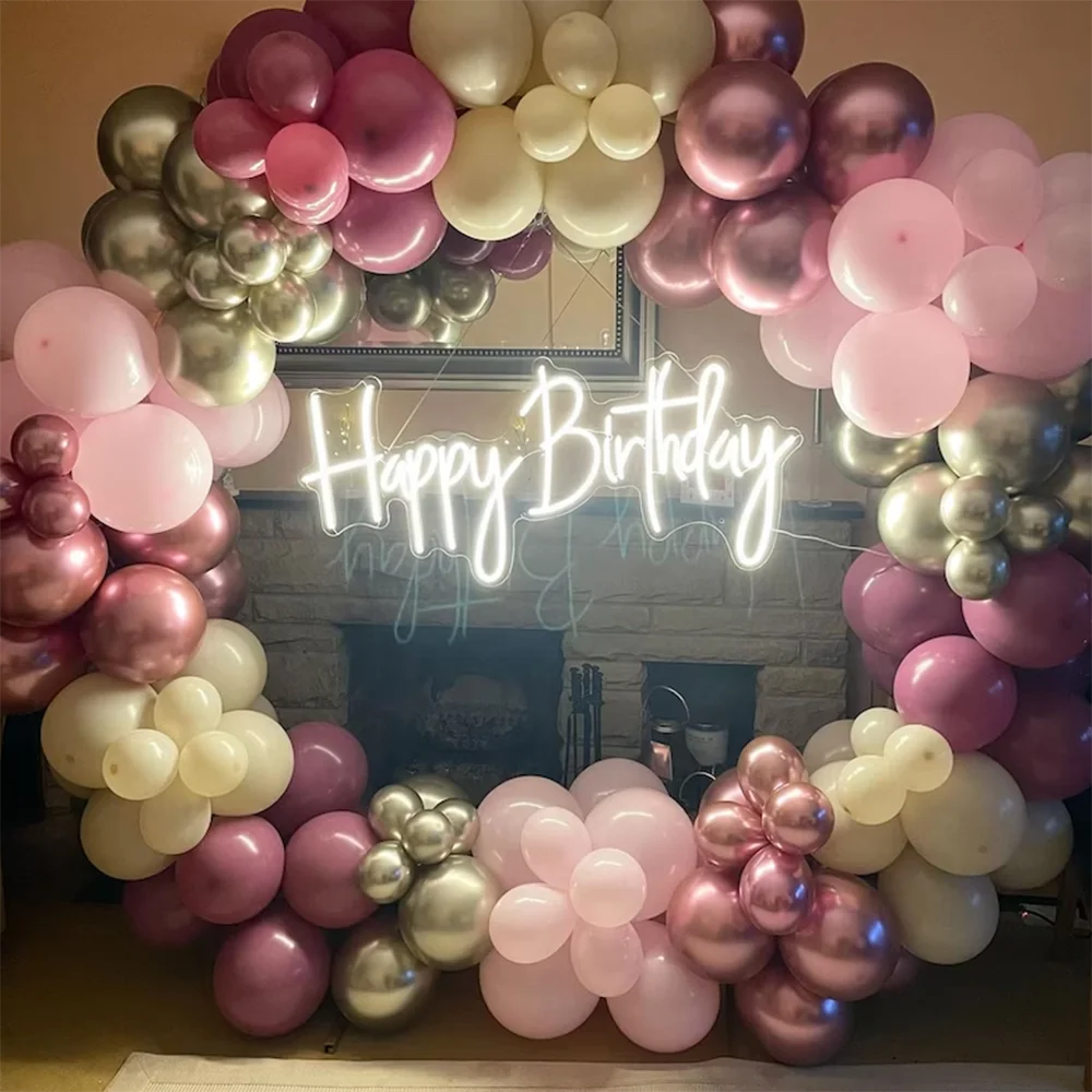 

OUX Acrylic Neon Sign Company Custom Led Happy Birthday Light Letters Custom Wedding Neon Sign For Gift Home
