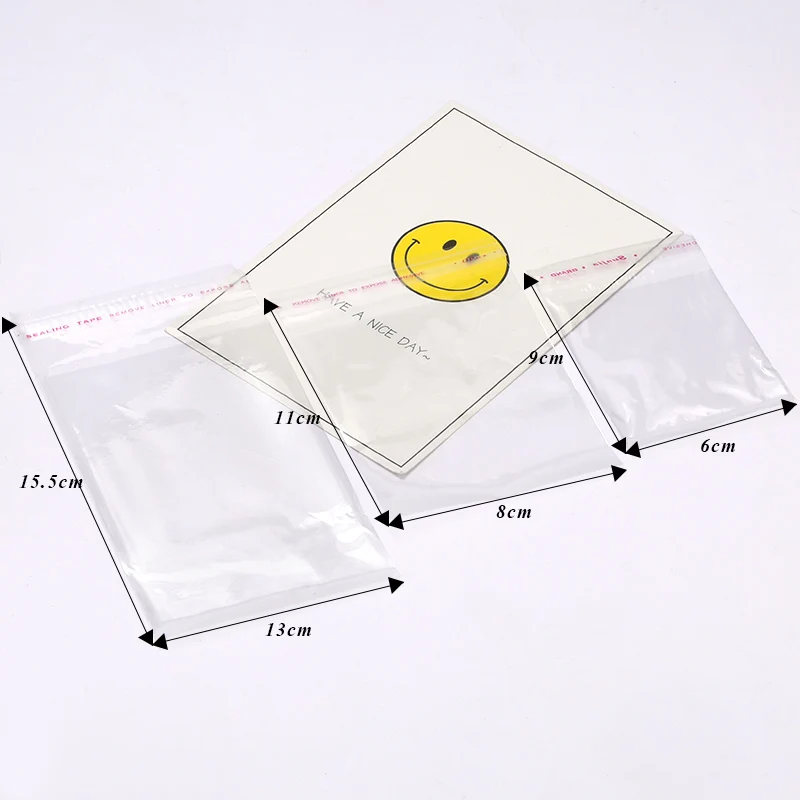 
High Quality Boutique Transparent Mini Small Plastic Bag Self Adhesive Seal OPP Accessories Jewelry Package Sticker Bag 