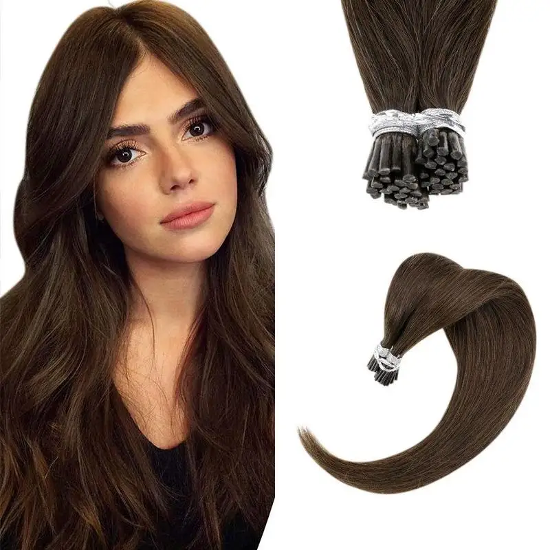 

Full Shine 20g #4 Dark Brown Real Human Virgin Hair I Tip Hair Extensions