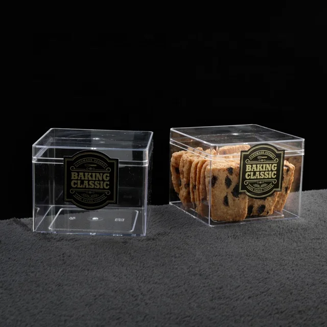 

ps tiramisu cookies biscuit container square cookie pastry box packaging plastic containers with lids for bakery