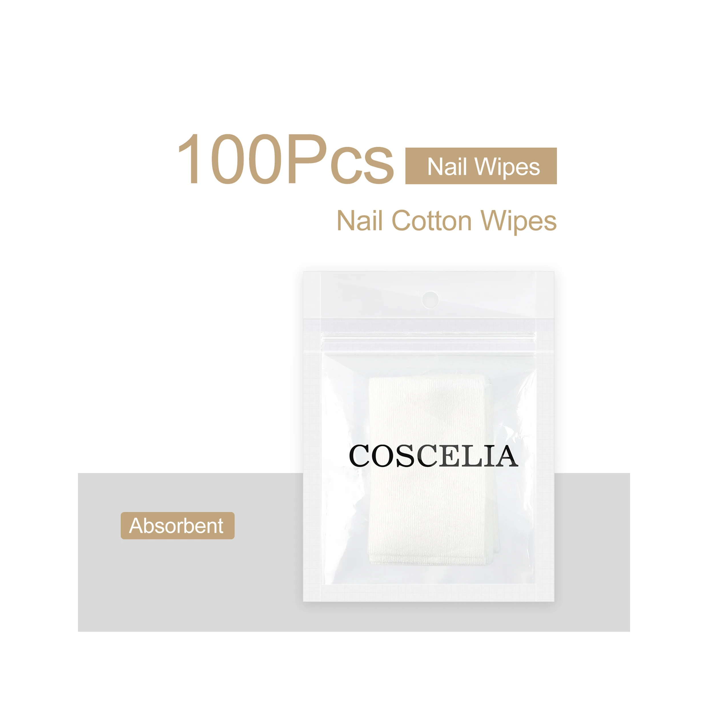 

COSCELIA Disposable 100Pcs Nail towel Gel Remover Paper for Nail Cleaning