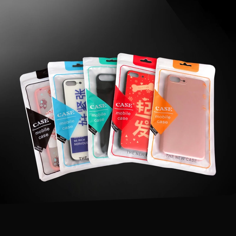

Custom Printing Logo Plastic Mobile Phone Case Retail Packaging Zip Bag