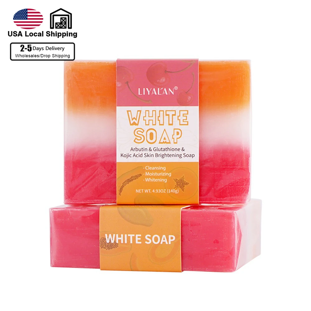 

Private label Sabun Anti Acne Facial Body Cleaning Organic Papaya Kojic Acid Arbutin GHS Bath Soap