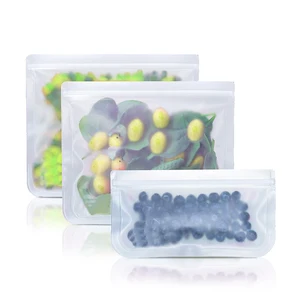 Zip Seal Reusable Storage Bag Kit Lead Free PEVA Food Storage Bags
