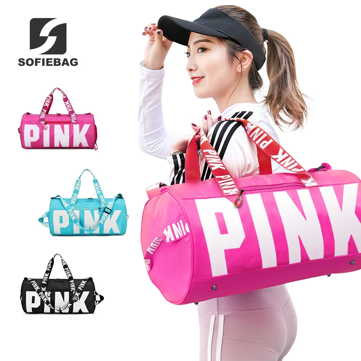 

mala viagem panga sac voyage reisetasche fitnes bag luggage dance bag, Pink
