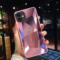 

Diamond Texture Mirror Phone Case For iphone 7 8 6s 6 plus Cute Soft TPU Shockproof Cover For iphone X Xs Max 6 Xr 7 8 Case