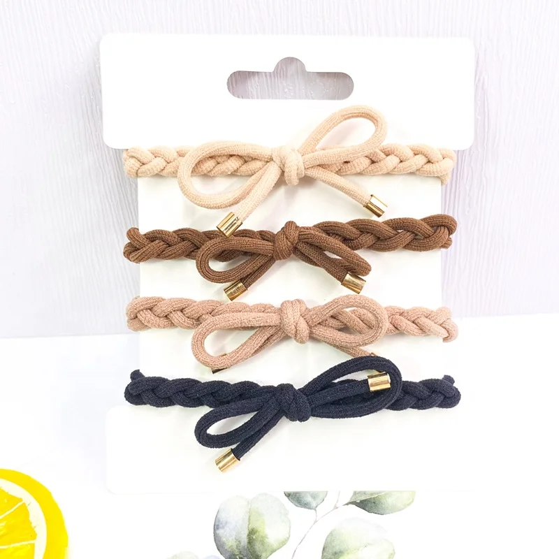 

New knot rubber band bow high stretch hair rope South Korea simple hair accessories