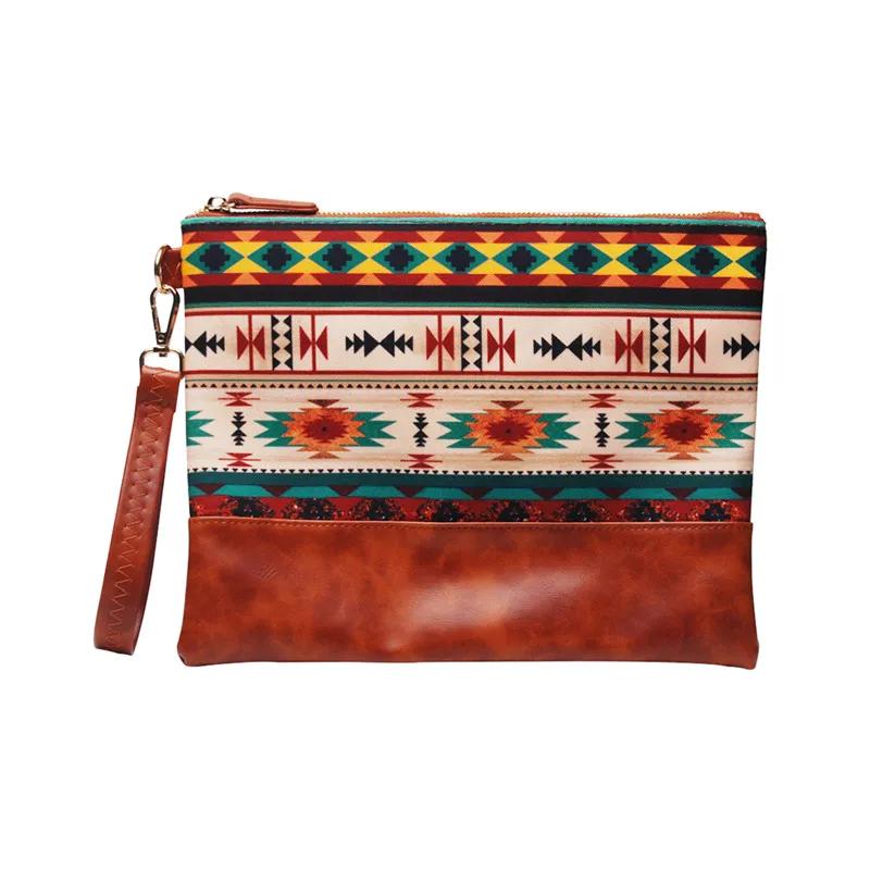 

Wholesale Vintage Multi Aztec Tribal Canvas Wristlet Purse Women Clutch Bag Cosmetic Bag for Party Birthday Wedding DOM1161753