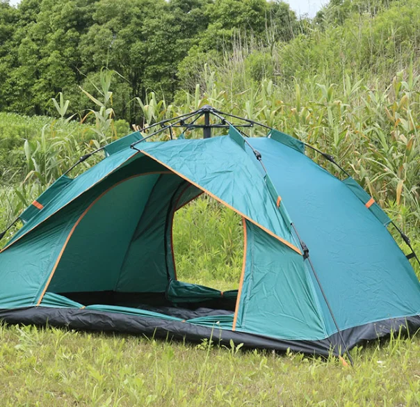 

Large Space Family Camping Single Layer Ventilation Automatic Tent Product Upgrade Sun Protection Waterproof, As picture