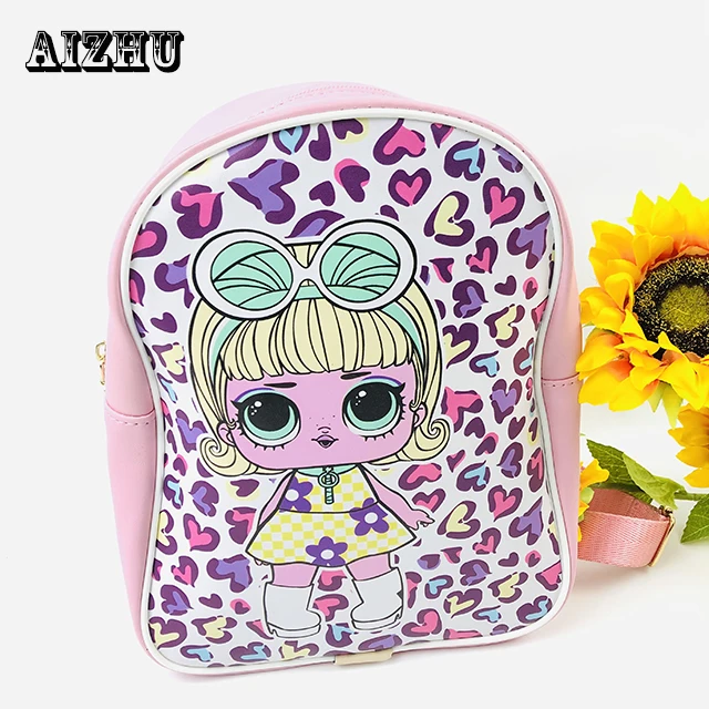 

AIZHU New designed Eco-friendly PU Leather custom school bag Girls Rucksack Children student bagpack for girls backpacks