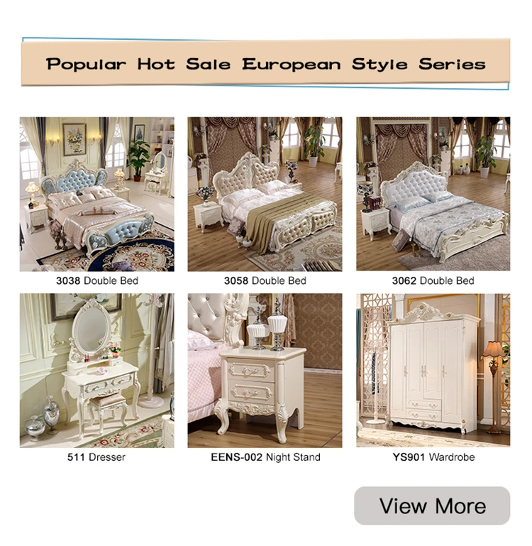 European King Size Beds Bedroom Furniture Solid Wood Bedroom Sets