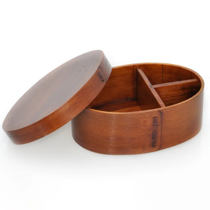 

Japanese Food Container Wooden Lunch Box Bento Wood Bento Box, Natural wood color