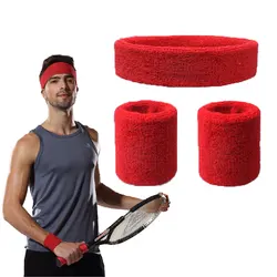 Feiyali Custom Fabric for Men Women Wristbands Sports Headband Tennis Sweatband Set