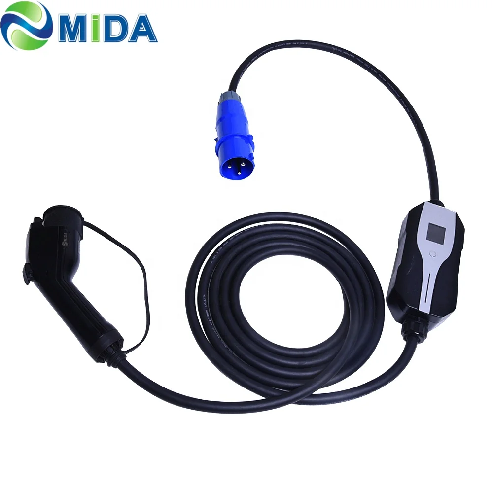 

MIDA Charger Adjustable EV Charging Box with Type 1 Plug with CEE Plug 5 meters cable