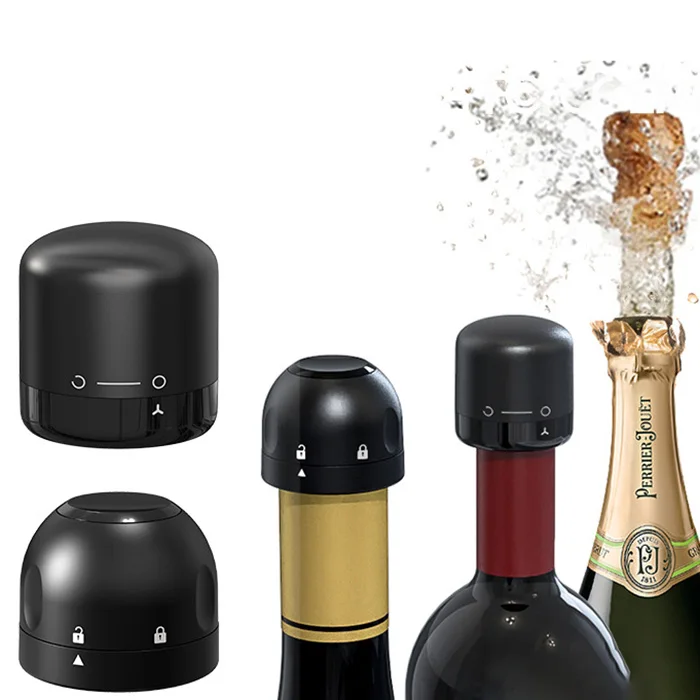 

New Products 2024 Arrival Custom Logo Mini Silicone Champagne Sipper Sealer Caps Wine Bottle Stopper