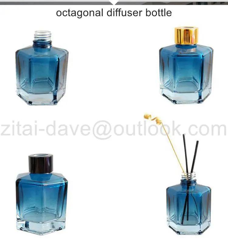 Square 50ml 100ml 150ml clear reed diffuser Bottle Aromatherapy Bottle with rattan sticks for aroma oil container