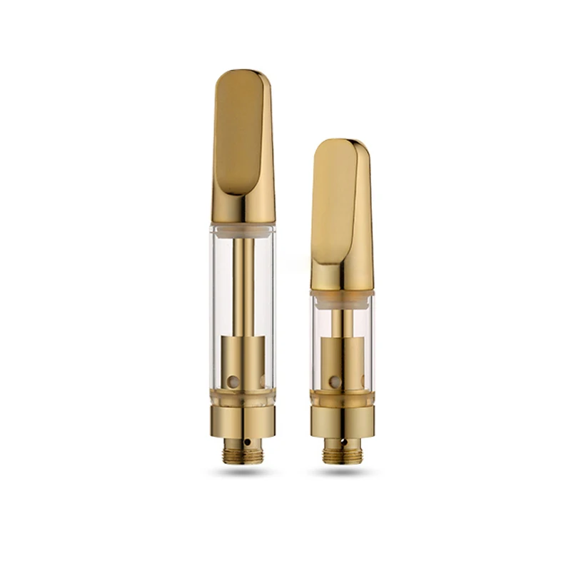 

USA hot sales 0.5ml 1ml ceramic coil glass Gold cbd vape pen cartridge 510 cbd gold cartridge free custom logo, Gold / rose gold