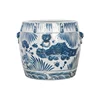 Jingdezhen blue and white fish and algae pattern ceramic fish tank chinese antique hand painted decorative porcelain vase